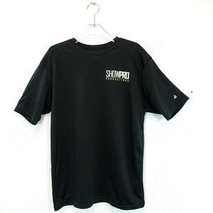 BADGER SPORT‎ Men's Black Jersey T-Shirt MEDIUM Short Sleeve Showpro Production